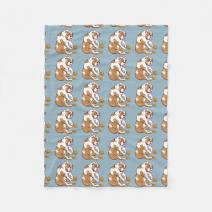 Manta Polar Crochet de Bulldog inglés