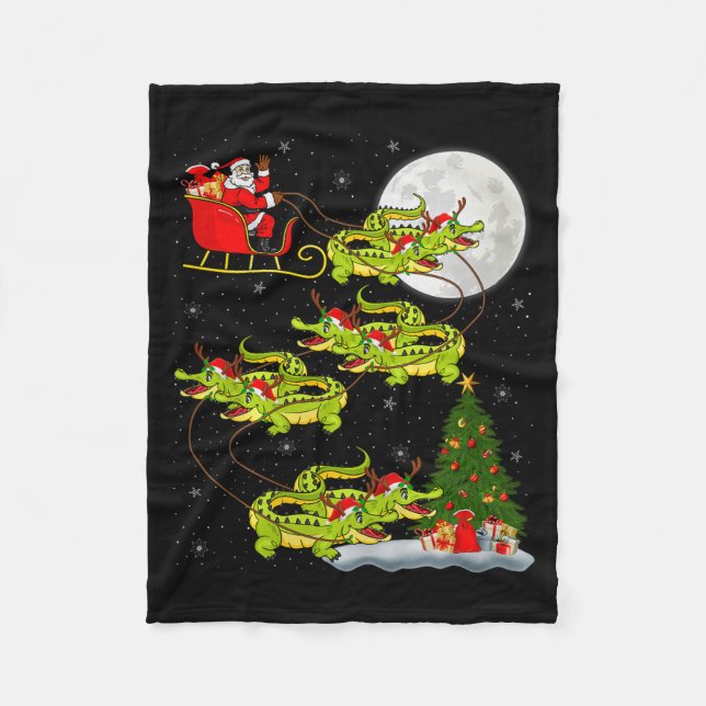 Manta Polar Crocodile Alligators Santa Sleigh Flying Funny Chr (Anverso)