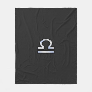 Manta Polar Cromado como Libra Zodiac Símbolo Snake Skine Deco