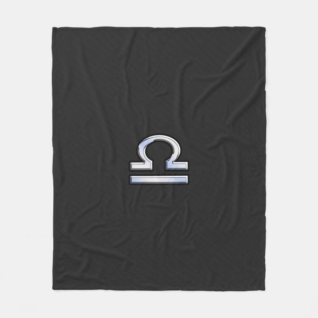 Manta Polar Cromado como Libra Zodiac Símbolo Snake Skine Deco (Anverso)