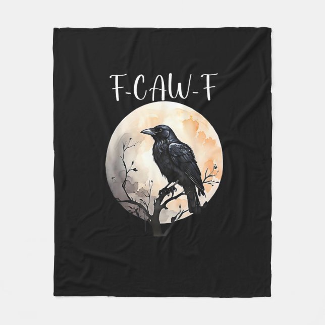 Manta Polar Crow F-Caw-F Funny Bird Aesthetic Casual (Anverso)