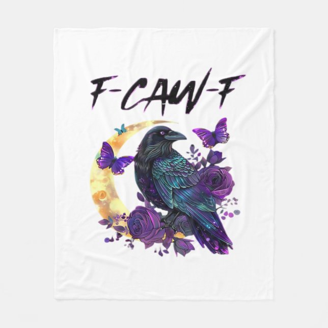 Manta Polar Crow F Caw F Funny Bird Moon Gothic Design (Anverso)