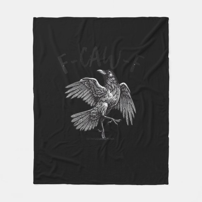 Manta Polar Crow, F-Caw-F Funny Bird Retro Graphic (Anverso)