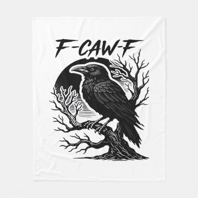 Manta Polar Crow F-Caw-F Gothic Humor Funny (Anverso)