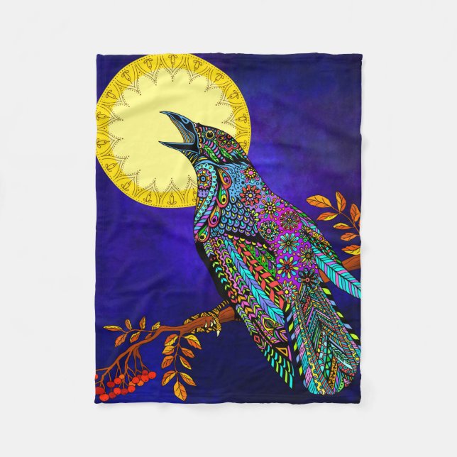Manta Polar Crow Fleece Blanket (Anverso)