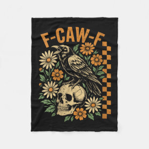 Manta Polar Crow negro de las mujeres F-caw-f cráneo de pájaro