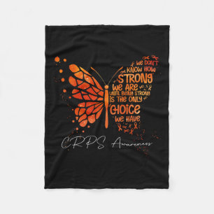 Manta Polar Crps Mariposa Naranja Ribbon Crps Conciencia