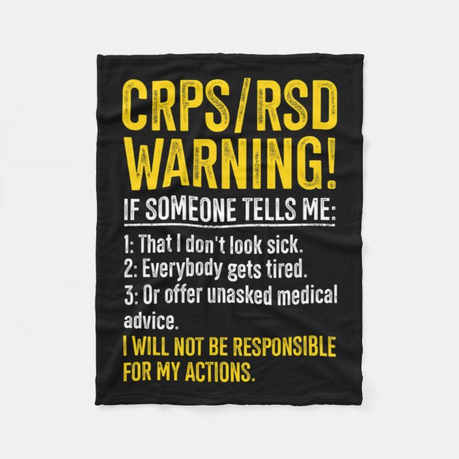 Manta Polar Crps Rsd Aviso Crps Sobreviviente De Conciencia Cr (Anverso)