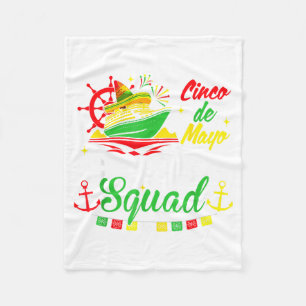 Manta Polar Crucero Cinco De Mayo Squad Familia Coincidente Me