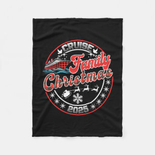 Manta Polar Crucero de Navidad Familiar 2025 Hombres Familia C