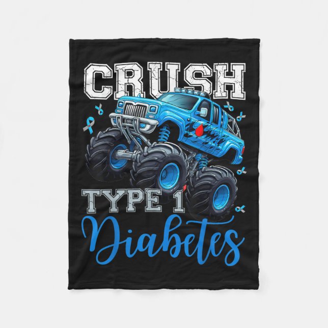 Manta Polar Cruype 1 Diabetes Awareness Warrior Monster Truck (Anverso)