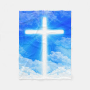 Manta Polar Cruz de la Luz Jesucristo Personalizable Cristiano