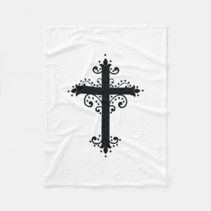 Manta Polar Cruz religiosa con un adorno