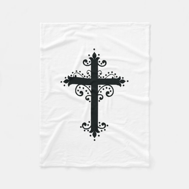 Manta Polar Cruz religiosa con un adorno (Anverso)