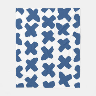 Manta Polar Cruza Shibori: Patrón Batik Índigo