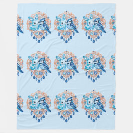 Manta Polar Crystal Blue Bunny and Blue Jay Heart