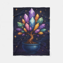 Crystal Bonsai Throw Blanket - Arte de la naturale