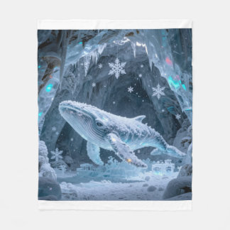 Manta Polar Crystal Ice Whale in Enchanted Frozen Cavern