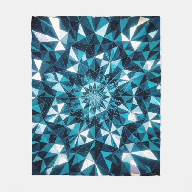 Manta Polar Crystal pattern Ocean Hues Kaleidoscope Pattern (Anverso)