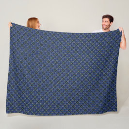 Manta Polar Cuadrado azul con puntos pixelados