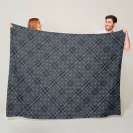 Manta Polar Cuadrado irregular gris con puntos pixelados