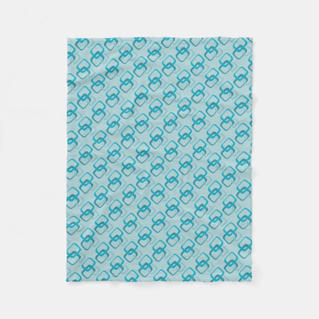 Manta Polar Cuadrados azules Fleece Throw Blanket (Anverso)