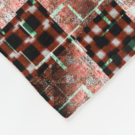 Manta Polar Cuadrados de cuadros rojos sometidos a un extraño 