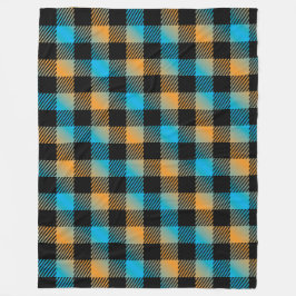 Manta Polar Cuadrados negros