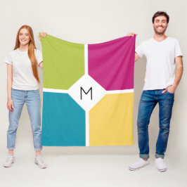 Manta Polar Cuadranas de colores | Colores de verano | MONOGRA
