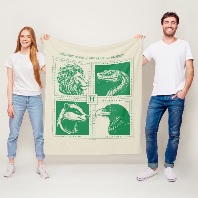 Manta Polar Cuadrícula de animales domésticos HOGWARTS™ (In situ)