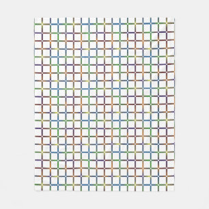 Manta Polar Cuadrícula de arcoiris enmarañada de color con esp