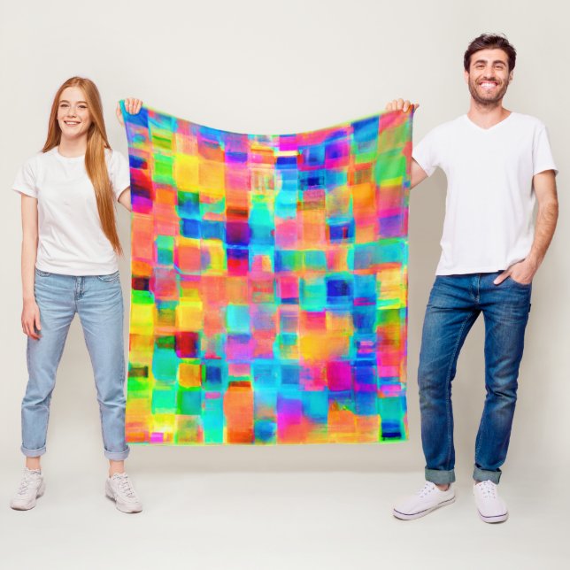 Manta Polar Cuadrícula de color abstracto (In situ)