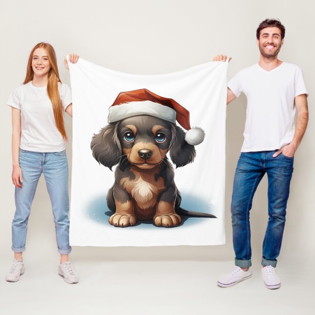Manta Polar 🐾 Cuadridiosamente Navidades Caninos 🎅 (In situ)