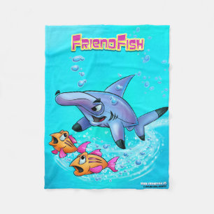 Manta Polar Cuadrillas combinadas de FriendFish del dibujo