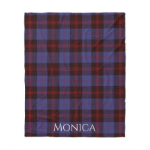 Cuadro de búfalo azul marino rojo monograma nombre