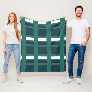 Manta Polar Cuadro de cuadros azul blanco verde azul Casa de c
