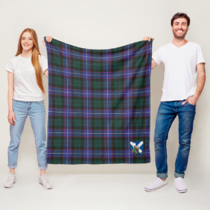Manta Polar Cuadro Escocés Moderno Tartán de Scotts Hunter