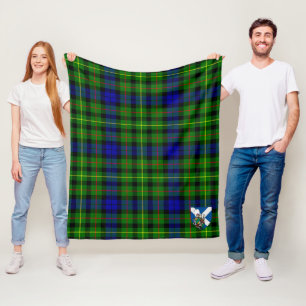 Manta Polar Cuadro Escocés Tartán Rollo de Scotts