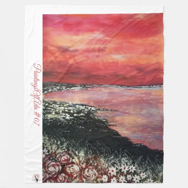 Manta Polar Cuadros De Ada #07 - Artista - Fleece Blank Descon (Anverso)