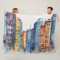 Cuadros de agua pintados de paisajes urbanos