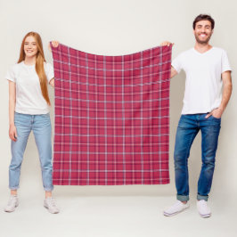 Manta Polar Cuadros de ladrillo rojo y melocotón suave