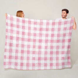 Manta Polar Cuadros de rayas verdes rosados blancos 