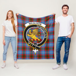 Manta Polar Cuadros de Tartán del Clan Nicolson