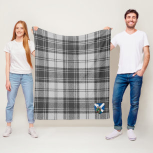 Manta Polar Cuadros de Tartán Gris de Scotts Glen