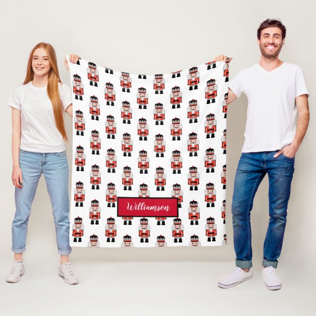 Manta Polar Cuadros Navidades Nutcracker Pattern Fleece Blanke (In situ)