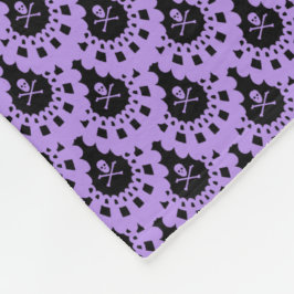 Manta Polar ¡CUALQUIER COLOR! Calavera y huesos cruzados encaj