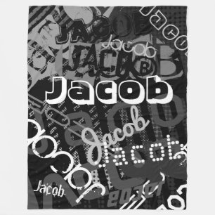 Manta Polar Cualquier nombre de arte callejero parece negro y 