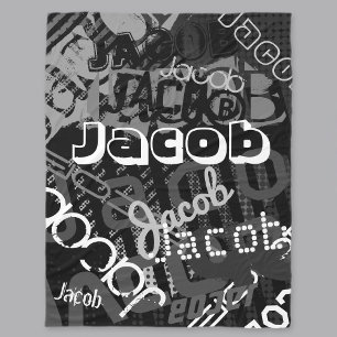 Manta Polar Cualquier nombre de arte callejero parece negro y 