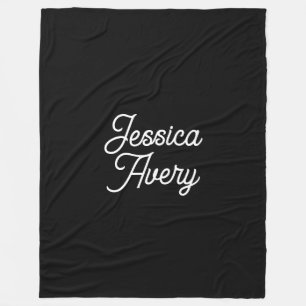 Manta Polar Cualquier nombre   Elegante guión blanco vintage s