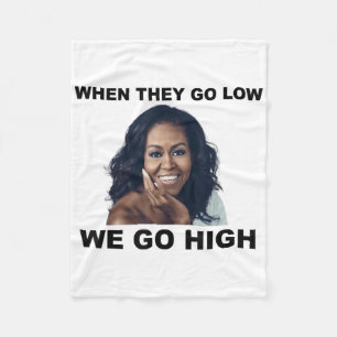 Manta Polar Cuando bajan, subimos a Michelle Obama